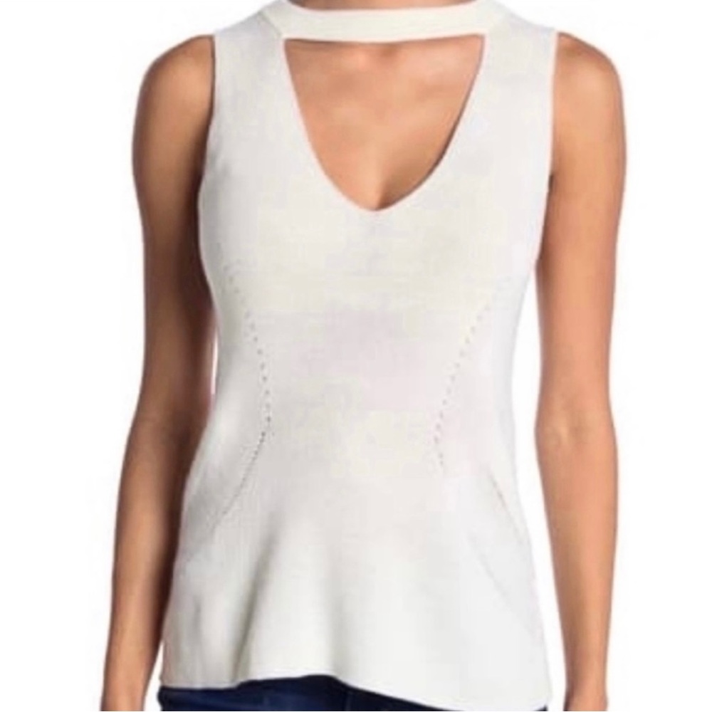 NEW 7 FOR ALL MANKIND SLEEVELESS WOOL BLEND KNIT TOP